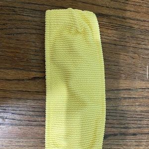 yellow bando swimsuit